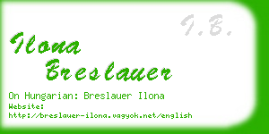 ilona breslauer business card